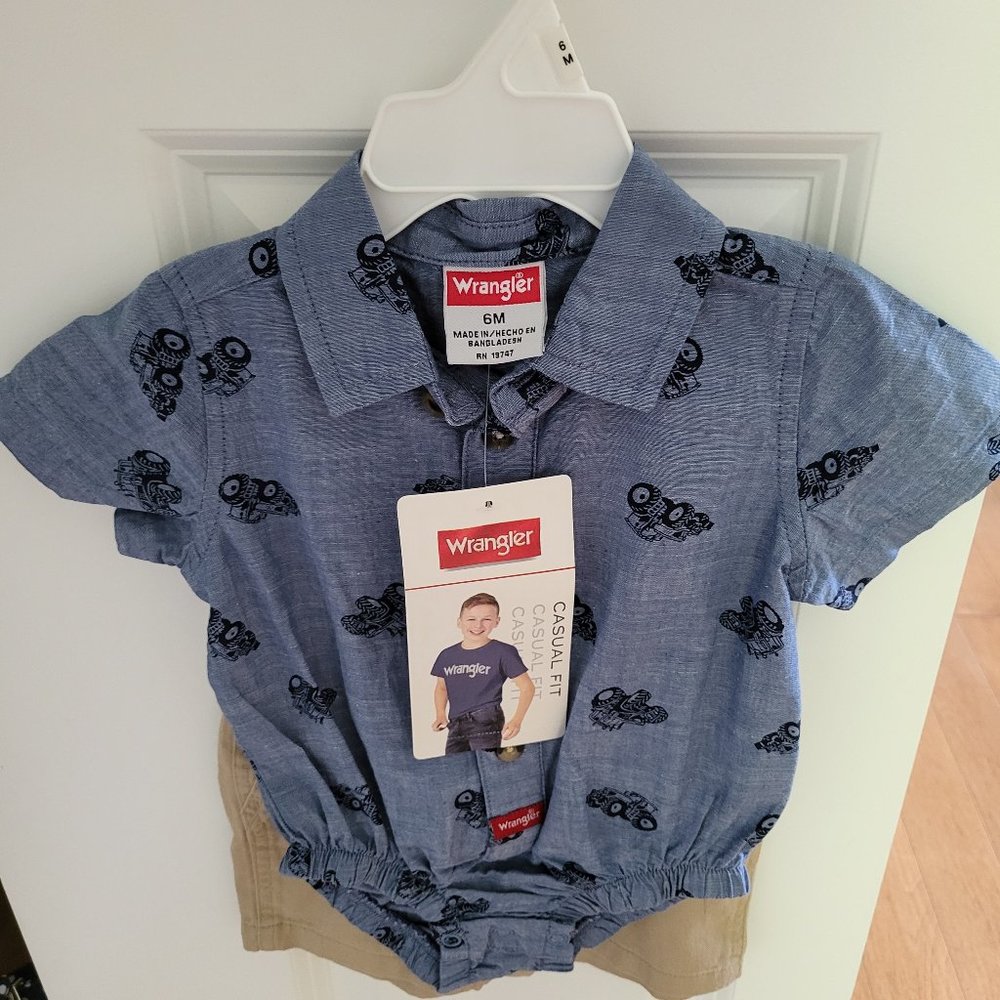 Wrangler Casual Fit 6M Boy Shirt&Shorts